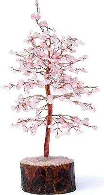 Immagine prodotto di Quarzo rosa albero della pietra preziosa - ±23 cm