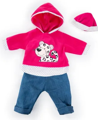 Produktbild von Puppensachenset für Puppen bis 38cm, Motiv Leopard - Puppenkleidung