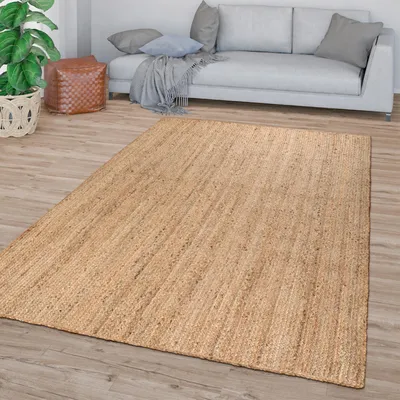 Produktbild von TT Home Wohnzimmer Teppich Handgeknüpft Kurzflor Modernes Meliertes Design Unifarben Größe 200x290 cm