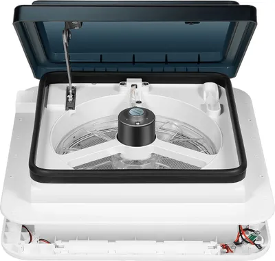 Obrázek produktu pro Střešní ventilátor pro obytné vozy, vodotěsný, IP68, tichý provoz, bílý a černý