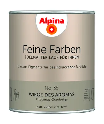 Produktbild von Alpina Feine Farben Lack No. 35 Wiege des Aromas - graubeige 750 ml