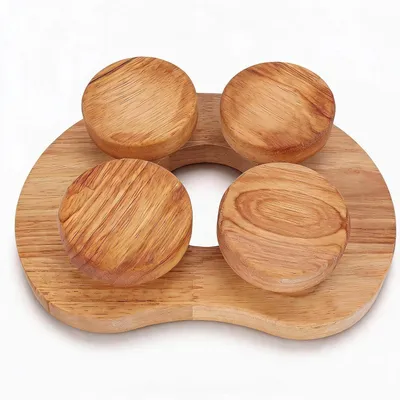 Produktbild von Saunakissen aus Holz, ergonomisch geformt, verstellbar, für Nackenunterstützung