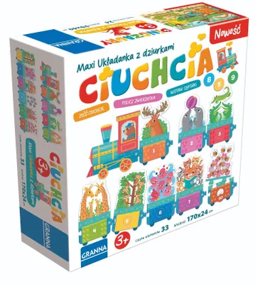 Obrázok produktu pre Układanka edukacyjna Maxi Ciuchcia Granna - z dziurkami