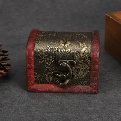 Obrázek produktu pro Dřevěná krabička vintage stylu, dekorativní úložný box na bonbóny, šperky, ozdoby
