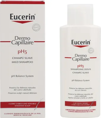Produktbild von Eucerin DermoCapillaire Shampoo pH5, 250 ml, Shampoo, Unisex, Empfindliches Haar, Flasche, Aqua, Sorbitol, Sodium Myreth Sulfate, Sodium Laureth Sulfate, Sodium Cocoamphoacetate, PEG-120...