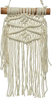Produktbild von Makramee Wanddeko mit Rautenmuster für Boho Gestaltung