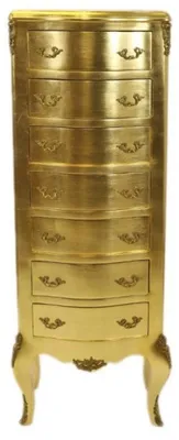 Produktbild von Casa Padrino Barock Kommode Gold mit 7 Schubladen 120 x 45x 35 cm - Antik Stil