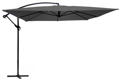 Image de Parasol déporté 3x3m acier gris anthracite - Oviala Genova