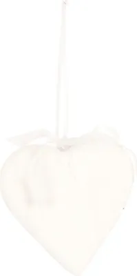 Produktbild von Clayre & Eef Holzherz zum Aufhängen 13x13 cm weiß