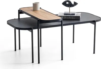 Immagine prodotto di Tavolino con tavolino - set di tavolini da salotto elegante e versatile