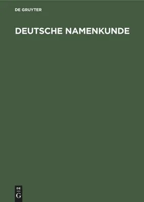 Produktbild von Deutsche Namenkunde