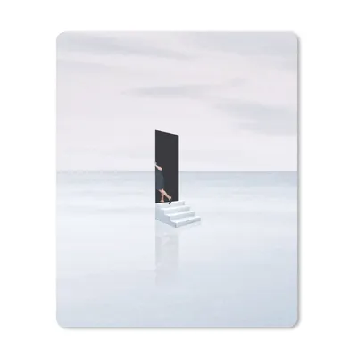 Produktbild von MuchoWow® Mauspad Mousepad Frau - Treppe - Abstrakt - Tür 30x40 cm - Mousepads - Maus Mat - Pad - Mausunterlage - Mausmatten