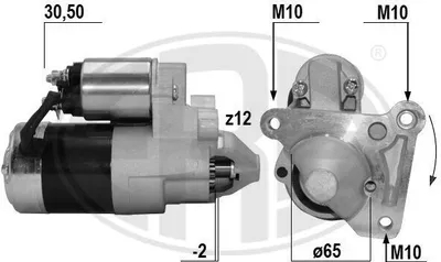 Produktbild von ERA 220458A Starter Anlasser 1,6kW für RENAULT KANGOO (KC0/1) 12V