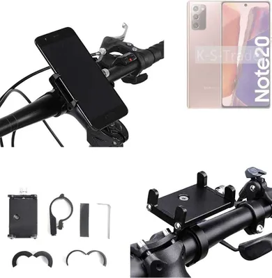 Produktbild von K-S-Trade Handyhalterung für das Fahrrad kompatibel mit Samsung Galaxy Note20 LTE Halter Lenkstange Fahrradhalterung Motorrad Bike Mount Befestigung