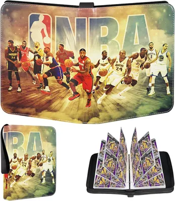 Produktbild von Sammelalbum Große,Basketballkarten Album,55 Seiten 440 Karten Kapazität Sammelkarten Album, Kompatibel mit Verschiedenen Karten in Standardgröße