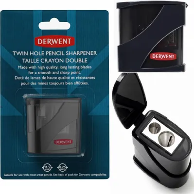 Image de DERWENT 2306123 Taille-crayon DERWENT double en boîte noir