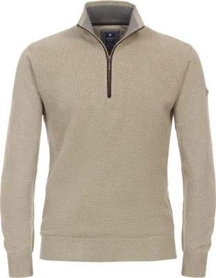 Produktbild von REDMOND Casual Herren Strick-Troyer Comfort Baumwolle Beige 5XL