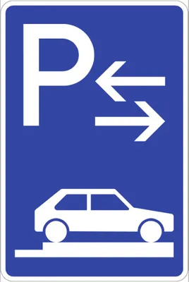 Produktbild von Verkehrsschild VZ315-88, Parken ganz auf Gehwegen quer rechts (Mitte), Alu, R...