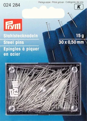 Produktbild von Prym 024284, Gerader Stift, Edelstahl, 5 Stück(e), Silber, Kugellager, 30 mm