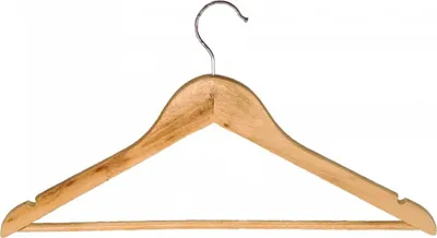 Produktbild von Kleiderbügel Hosensteg Holz lackiert, 3 Stück)