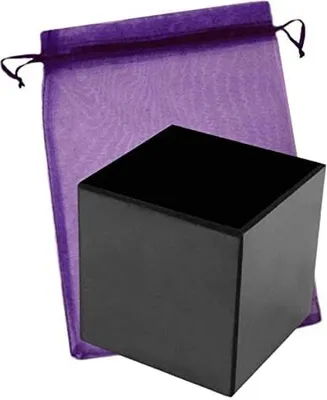 Produktbild von SCHUNGIT Würfel Cube 6x6cm POLIERT [3-TLG Set] 1x Würfel 60x60mm für Schutz, Negatives abschirmen, Home-Office + 1x TÄSCHCHEN und 1x Beschreibung.