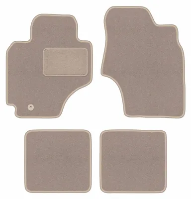 Image de Tapis de sol en moquette pour Toyota RAV4 II 2000-2003 (3-drzwi przed liftingiem) – jeu 4 pièces, beiges, sur mesure – Wielganizator LUX