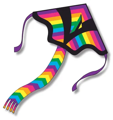 Image de Knoop Kites cerf-volant Delta Rainbowtail JUMBO 125x145 jouet coloré
