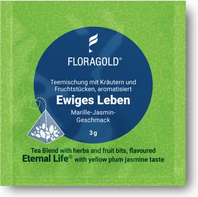 Produktbild von Floragold Grüntee Ewiges Leben, 100er Pyramidenbeutel