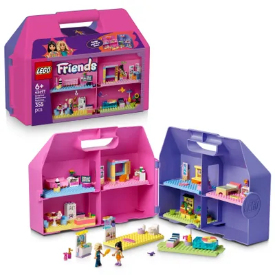 Produktbild von LEGO Friends Kreativer Puppenhauskoffer - Reisespielzeug mit 8 Zimmer Haus, 2 Minifiguren & Zubehör - Kinderzimmer Deko - Geschenkidee für Mädchen ab 6 Jahren - 42697