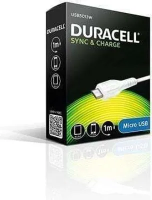 Zdjęcie produktu dla DURACELL 1M Biały Kabel USB-A / Micro-USB