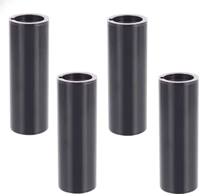 Produktbild von WAGNER Möbelbein/Möbelfuß TENO Starter-Set-4tlg. - Ø 30 x 87 mm, inkl. QuickClick® Gleiter & Zubehör, Stahl schwarz- 12101204