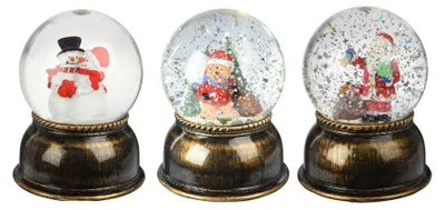Obrázok produktu pre Sklenený vianočný shakbol, 14 cm