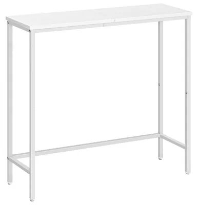 Obrázek produktu pro Odkládací stolek - Úzký - 75 x 24 x 75 cm - Bílá - Kovový rám
