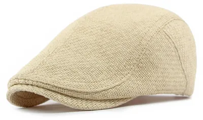 Immagine prodotto di Cappello da uomo in paglia, modello Barett, ideale per l'estate, traspirante, regolabile, colore beige chiaro, taglia 55-59 cm