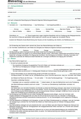 Produktbild von RNK Mietvertrag Haus DIN A4 4002871054508