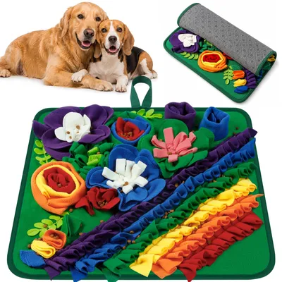 Produktbild von Gimars Schnüffelteppich Hund Hundespielzeug gegen Langeweile, Intelligenzspielzeug zur Beschäftigung, Nasenarbeit & Training rutschfeste Schnüffelmatt