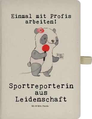 Produktbild von Mr. & Mrs. Panda notizbuch Sportreporterin Leidenschaft - Transparent - Geschenk, Skizzenbuch, Journal, Reisetagebuch, A5