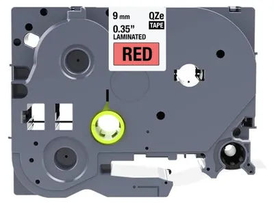 Produktbild von Brother-kompatibles TZE-421-Band - schwarz auf rot - 9 mm x 8 m - Schriftband