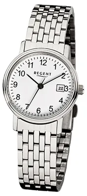Imagen del producto de Reloj de pulsera Regent para mujer, plateado, elegante, de cuarzo, analógico, modelo D3URF598