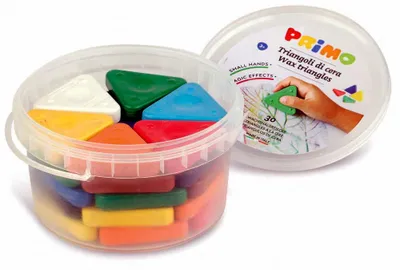 Zdjęcie produktu dla Primo 077TRI30, 30 szt., Wielobarwny, Trójkąt, Wosk, 3 lat(a), Chłopak, dziewczyna