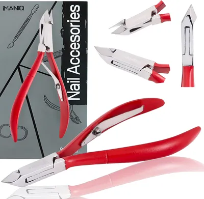 Produktbild von Nagelhautzange Rot - Nagelhautknipser & Kosmetikschere für Maniküre, SPA und Kosmetikstudio