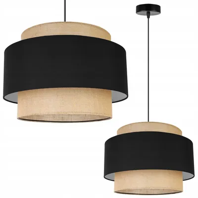 Immagine prodotto di Lampada a sospensione, lampadario da soffitto, paralume, Boho Juta