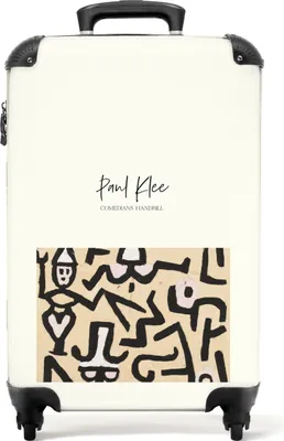 Produktbild von NoBoringSuitcases.com® Koffer Handgepäck Trolley Rollkoffer Kleine Reisekoffer mit 4 Rollen - Kunst - Abstrakt - Paul Klee - Künstler - Alte Meister - Cabin Size < 55x40x23 cm & 55x40x20 cm - Fotokoffer - Kabinenkoffer - BoardgepäckHandgepäck Koffer 55x35x20 cm, 36L,