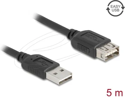 Obrázok produktu pre DeLOCK 81515, 5 m, USB A, USB A, USB 2.0, 0,48 Gbit/s, Čierna
