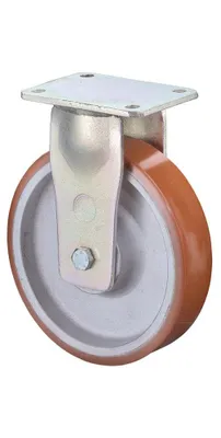 Produktbild von BS Rollen Bockrolle RR110.C10.202 Durchmesser 200mm Tragfähigkeit 1400kg Platte 200x160mm Rad Aluminium / Guss-PUR95 - RR110.C10.202