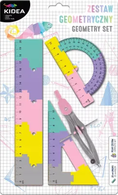 Zdjęcie produktu dla Zestaw geometryczny 4 elementy 20 cm Pastelowy Kidea