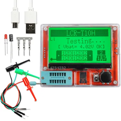 Obrázek produktu pro LCR-T10H Tranzistorový měřicí přístroj Multifunkční kapacitní odporový tester Tranzistorový měřicí přístroj s velkou obrazovkou a grafickým displejem pro diodové kondenzátory tranzistorové odpory