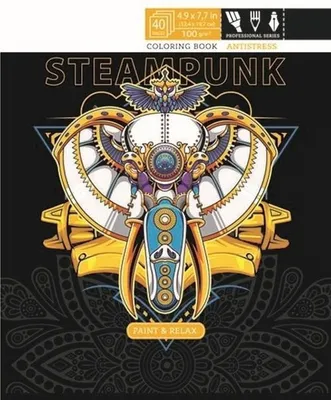 Immagine prodotto di Kolorowanka antystresowa, 40 ilustracji Steampunk