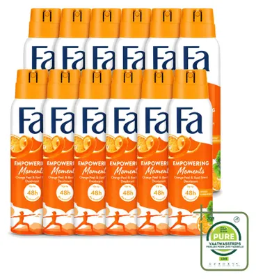 Produktbild von 12 x Fa Deodorant Spray Empowering Moments - 150 ml - Großpackung - 12 Stücke