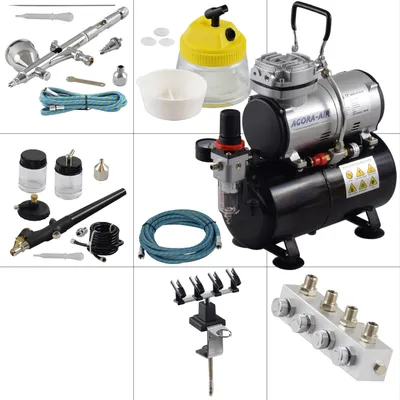 Produktbild von Agora-Tec® Airbrush Komplett-Set PROFI XVII.13